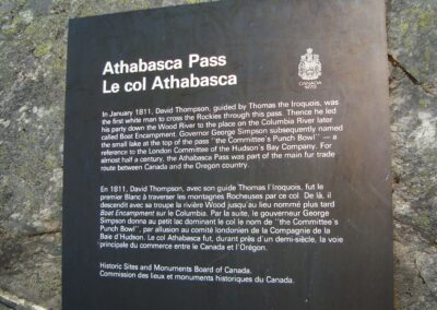 Athabasca Pass National Historic Site Marker